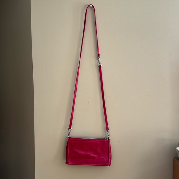 Genuine Leather Red Hobo Bag with Adjustable Straps. - Picture 3 of 4